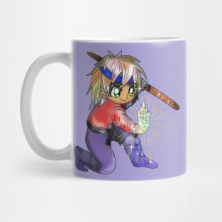 elf fighter with a staff Mug